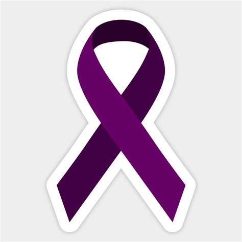 Purple Ribbon Awareness Day Sticker