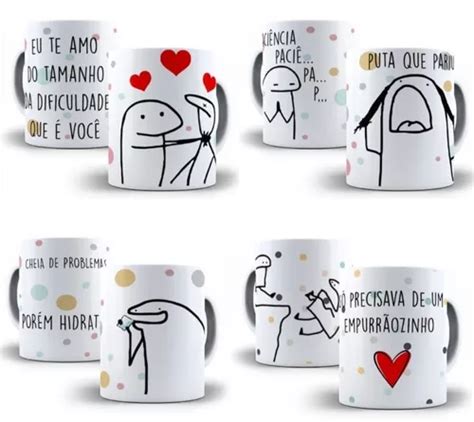 Caneca Flork Porcelana Personalizada Memes Figurinha Xícara