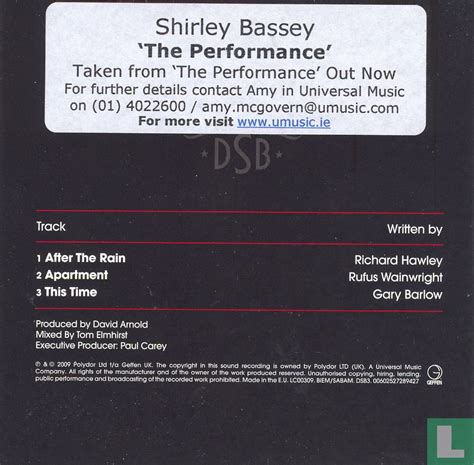 The Performance Cd 2009 Bassey Shirley Lastdodo