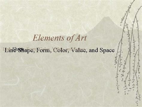 Elements Of Art Line Shape Form Color Value