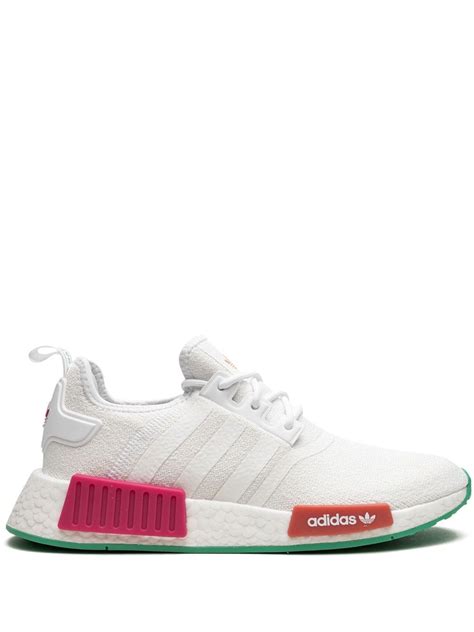 Adidas Nmd R White Magenta Green Sneakers White Farfetch