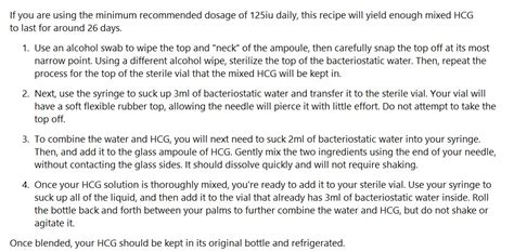 Hcg Mixing Instructions A Quick Guide