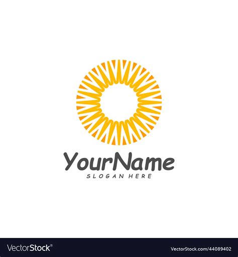 Sun logo design template creative logo Royalty Free Vector