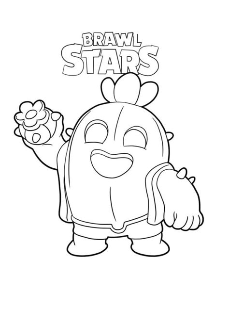 Disegni Da Colorare Di Spike Stampa Personaggio Brawl Stars