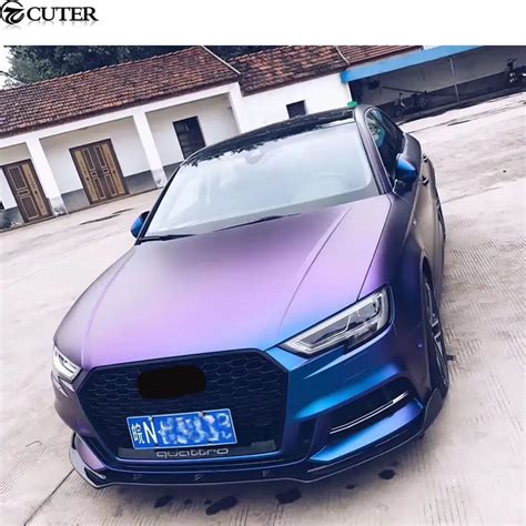 A S Rs Carbon Fiber Front Bumper Lip Auto Front Spoiler For Audi A