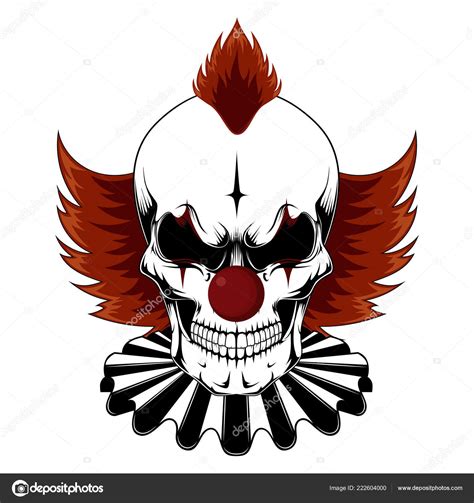 Vector Image Evil Clown Skull Stock Vector Image By Anna Mila