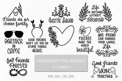 Friendship SVG Bundle Funny Friends Quotes Best Friends