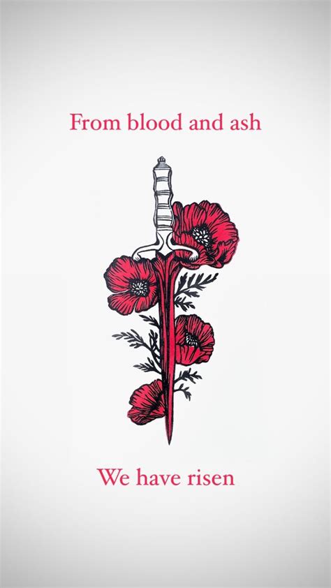 From Blood And Ash Wallpaper Poppys Dagger Book Tattoo Bookish