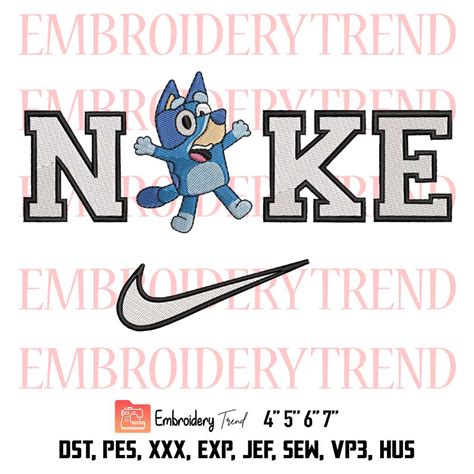 Nike Bluey Disney Embroidery, Disney X Nike Embroidery, Bluey And Bingo ...