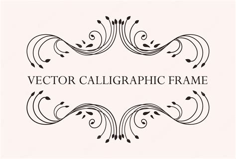 Premium Vector Calligraphic Black Frame