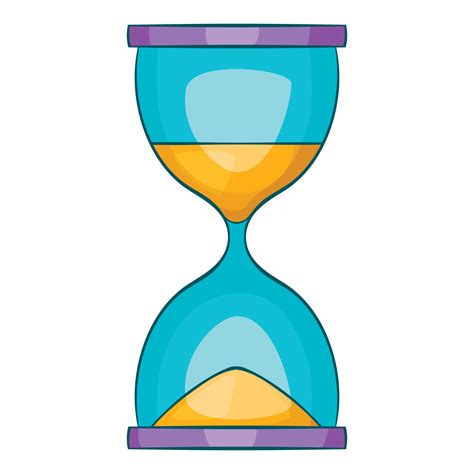 Icono De Reloj De Arena Estilo De Dibujos Animados Vector En