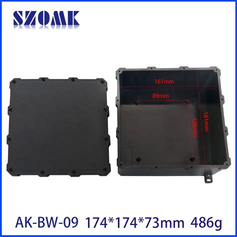 PC Material Black Weatherproof Enclosure For PCB SZOMK Waterproof