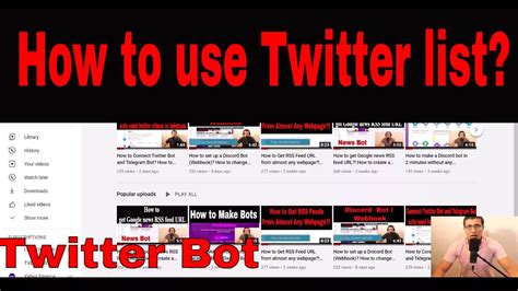 How To Use Twitter List Twitter Bots Need Lists Youtube