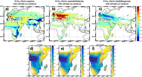 Climate effects on time-mean habitat suitability of Homo sapiens, Homo ...