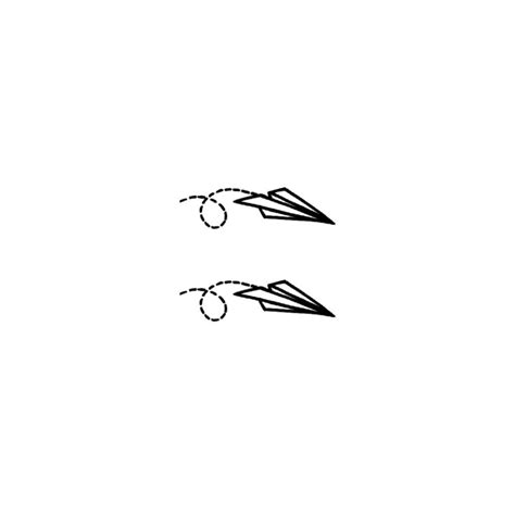 Paper Plane Temporary Tattoo Set 2 Tattoos Tattooicon