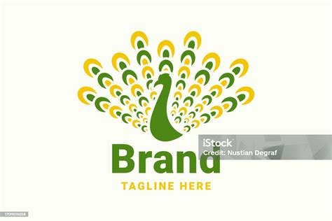 Unique Peacock Logo Design Vector Graphic Stock Illustration Download