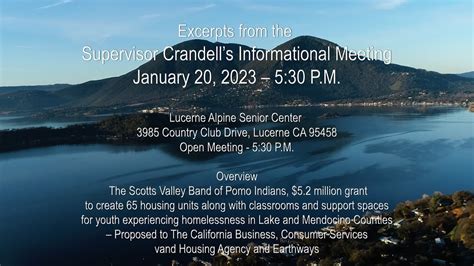 Sup Crandell S Informational Mtg Scotts Valley Band Of