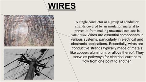 Ppt On Wires And Cables In Basic Electrical Enggineering Ppt