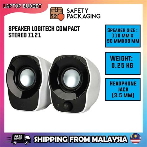 Speaker Logitech Compact Stereo Z121 Shopee Malaysia