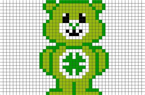 Care Bear Good Luck Bear Pixel Art Pixel Art Pixel Art Pokemon Framed Cross Stitch