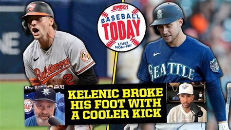 Jarred Kelenic Breaks Foot Kicking A Water Cooler Baseball Today