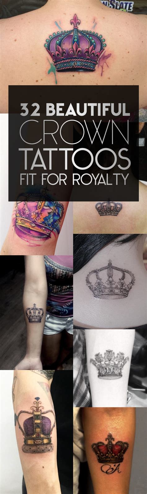 32 Beautiful Crown Tattoos Fit For Royalty - TattooBlend