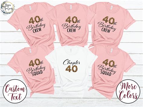 40th Birthday Shirt Chapter 40 Birthday Party Shirts Group Etsy