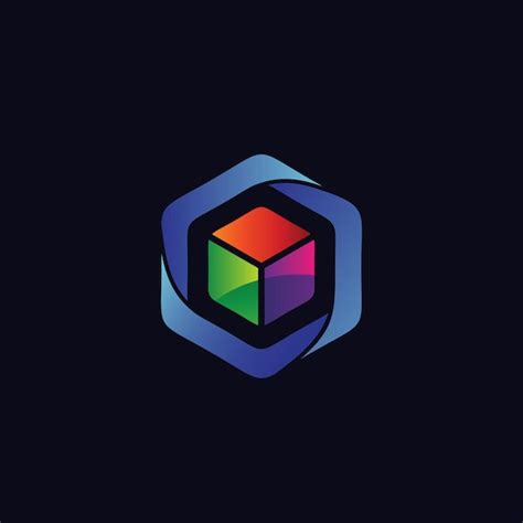 Diseño de logotipo de cubo Vector Premium