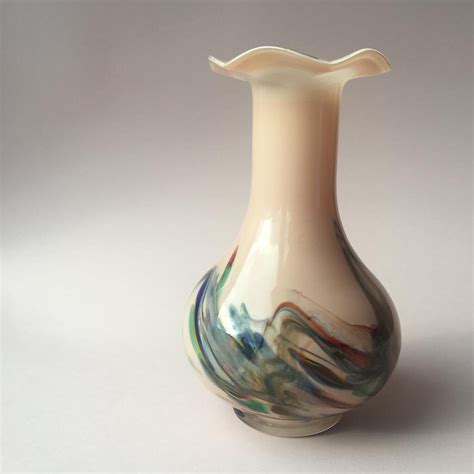 Vintage Swedish Nude Glass Vase S Etsy