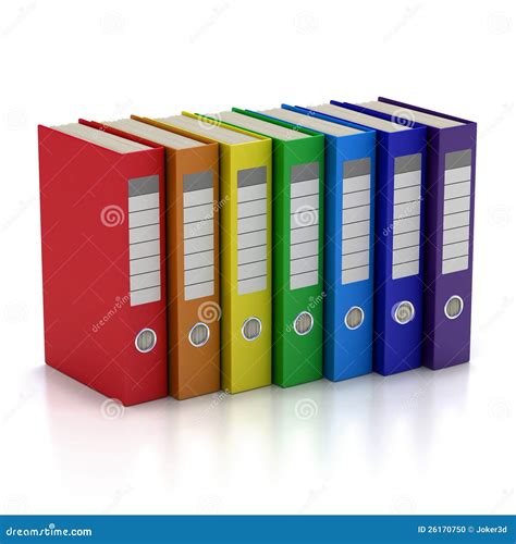 Colorful File Folders Royalty-Free Stock Image | CartoonDealer.com ...