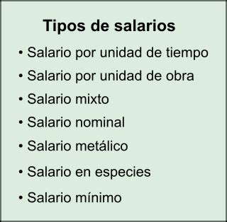 Tipos De Salarios Que Existen Y Su Definici N