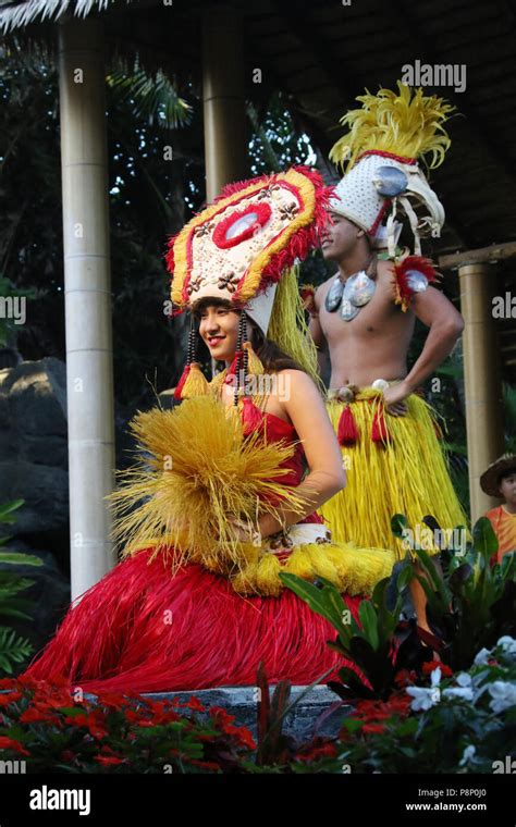 Dance And Show During The Luau Polynesian Cultural Center Laie Oahu