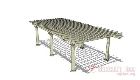 207 Pergola Gratis Sketchup Model Free Download Architecture Drawing