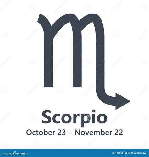 Signo De Zodiac Vector De Astrolog A De Scorpio Negro Ilustraci N Del