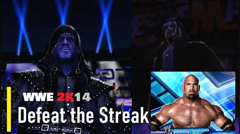 Wwe 2k14 Goldberg Vs The Undertaker Defeat The Streak Youtube