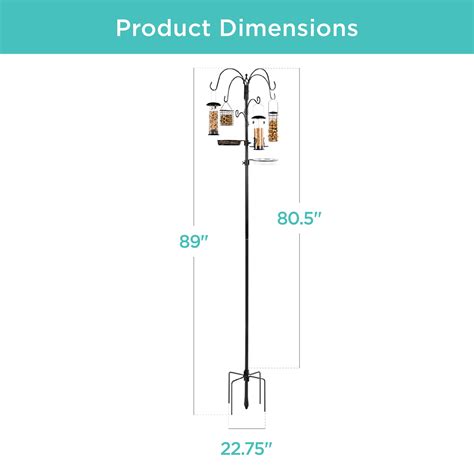 Buy Best Choice Products 6 Hook Bird Feeding Station Steel Multi