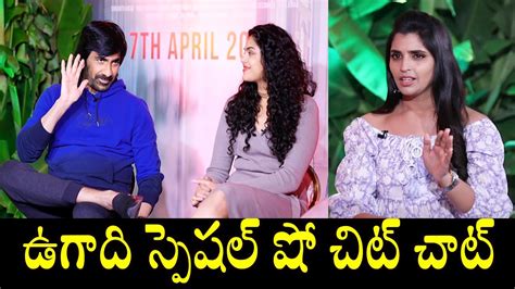 Ravi Teja Superb Fun With Faria Abdullah At Ravanasura Movie Team