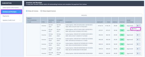 Printing Receipts For Power Diary Account Payments Power Diary