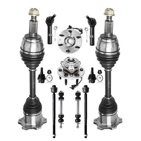 Detroit Axle 4WD Front CV Axles Wheel Bearing Hubs Kit For Silverado