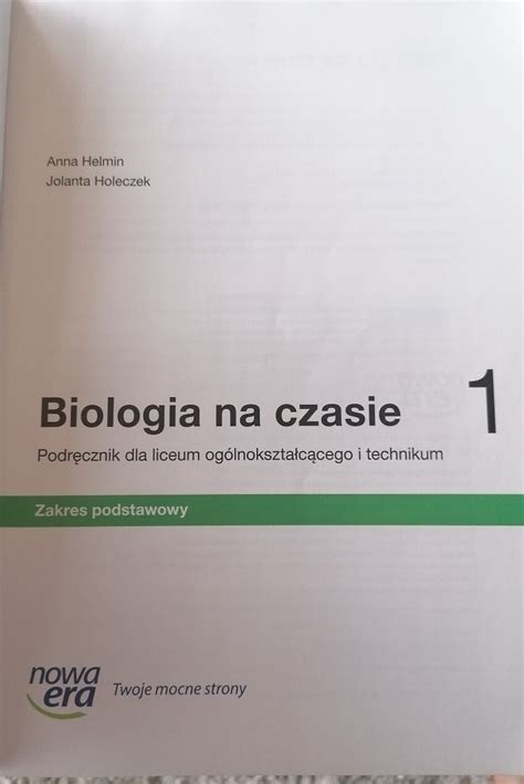 Podr Cznik Biologia Na Czasie Nowa Era Warszawa Kup Teraz Na