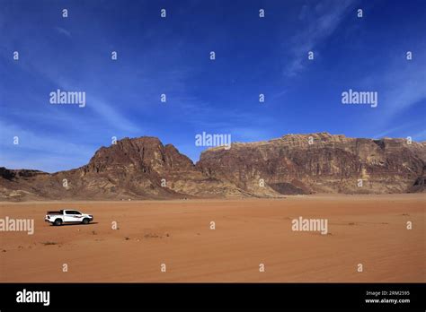 Overview Of The Desert At Wadi Rum Unesco World Heritage Site Jordan