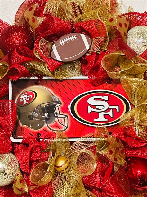 San Francisco 49ers Wreath Football Forty Niners Nation Faithful To The