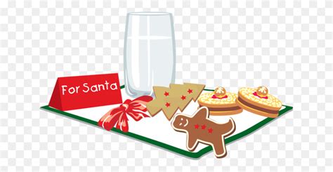 Christmas Cookies Milk Clip Art - Milk And Cookies Clipart - FlyClipart