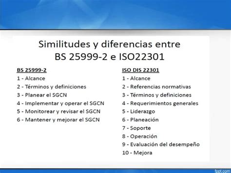 Iso Sgcn Bcms Sistema De Gesti N De La Continuidad Del Negocio