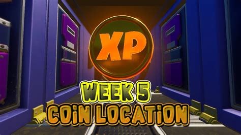 WEEK 5 GOLD XP COIN LOCATIONS IN FORTNITE SEASON 4 FIND WEEK 5 GOLD