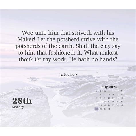 Bible Verses Desk Calendar 2025