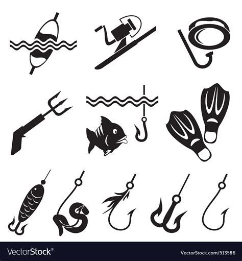 Fishing Equipment Royalty Free Vector Image Vectorstock