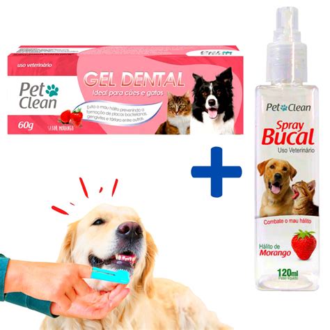 Kit Pasta De Dente Gel Dental G Spray Bucal Ml Para Cachorro E