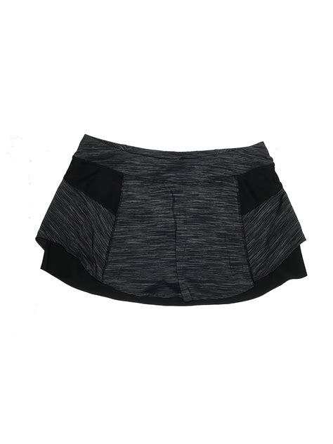 Athleta Color Block Marled Black Active Skort Size L Off Thredup