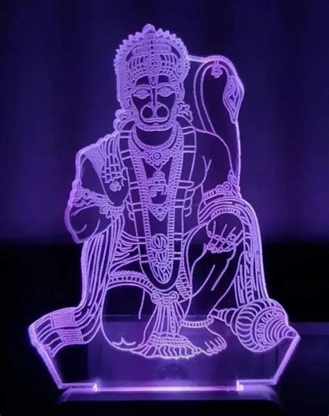 Plastic Hanuman Ji 3d Illusion Night Lamp Decorative Table Lamps At Rs 60 Piece In Rajkot